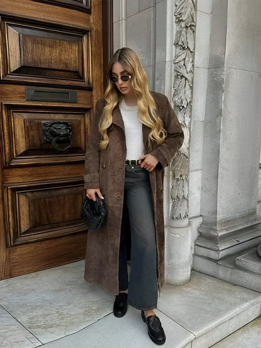 LARA | MANTEAU LONG TENDANCE AVEC CEINTURE