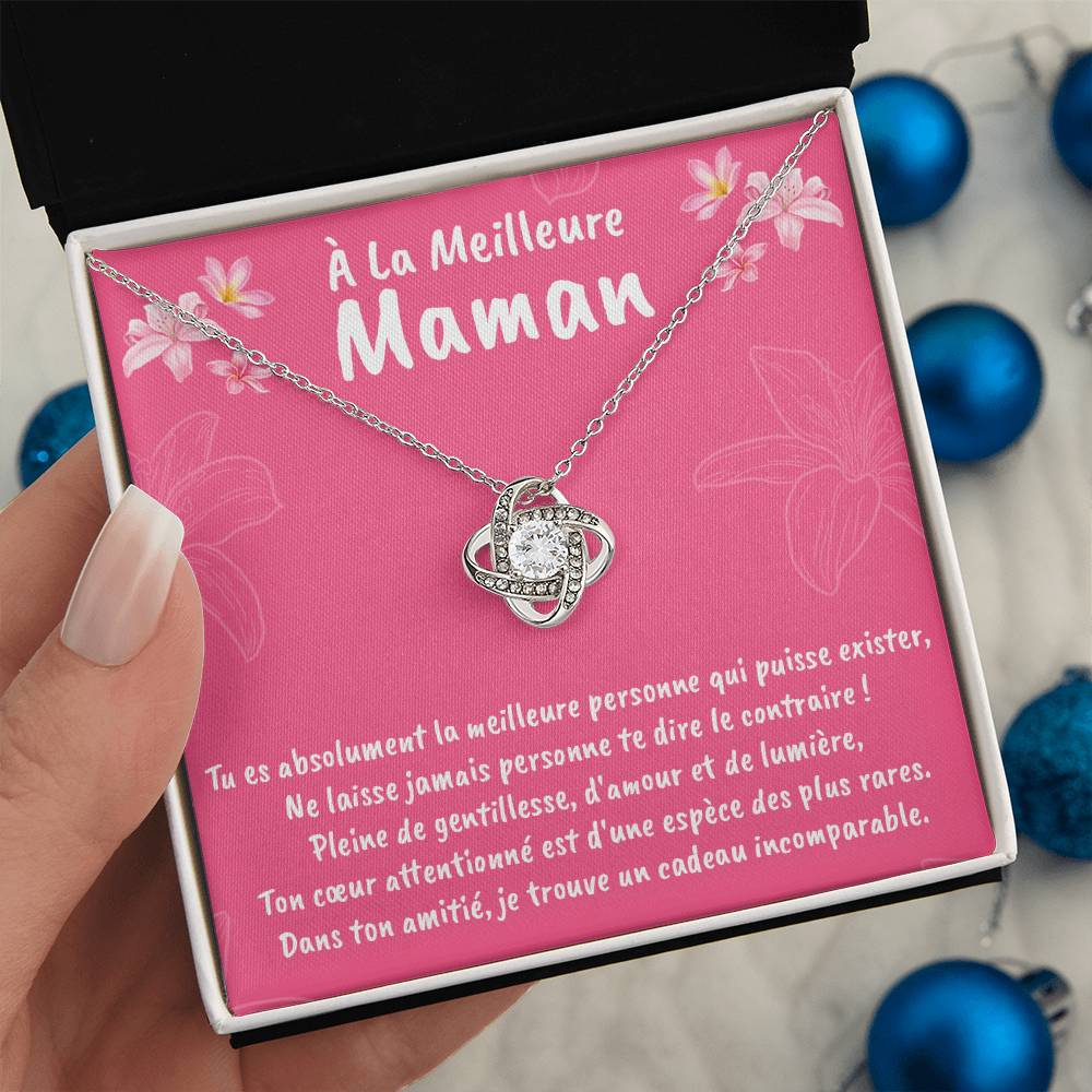 Collier avec nœud d'amour To The Best Dog Mom - Aide à nourrir 5 chiens de refuge affamés dans le besoin